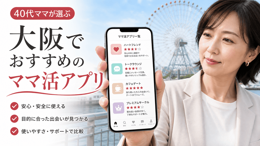 大阪でおすすめのママ活アプリ