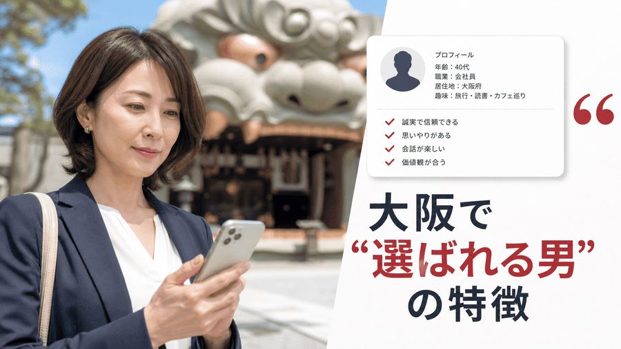 大阪で“選ばれる男”の特徴